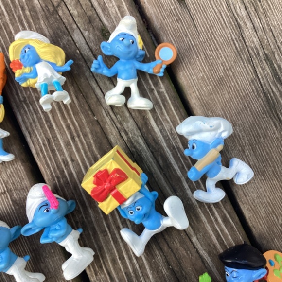 2011 SMURFS McDonald's Happy Meal LOT of Toys Set Figures Smurfs do have marks/s - Picture 4 of 9